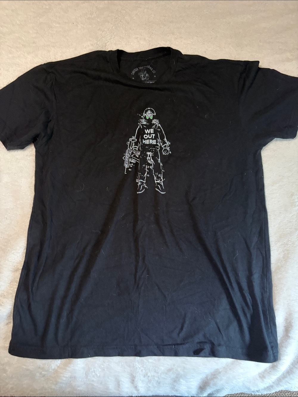 Black 'We Out Here' Graphic Short Sleeve Tee